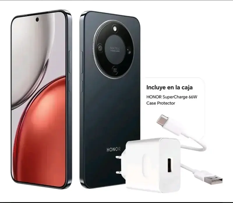 Smartphone Honor con SuperCharge 66W y protector - 1