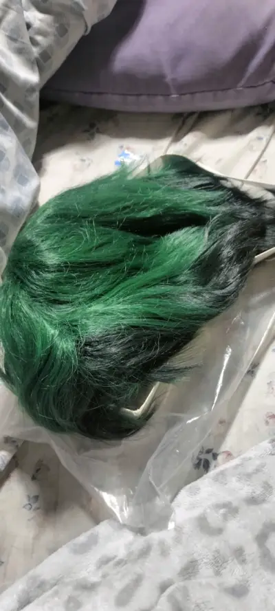 Peluca verde para cosplay o disfraces - miniatura 1