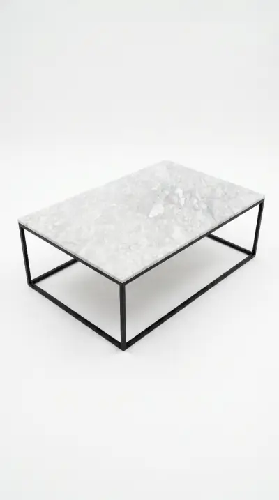 Mesa de centro de mármol con estructura metálica - miniatura 2