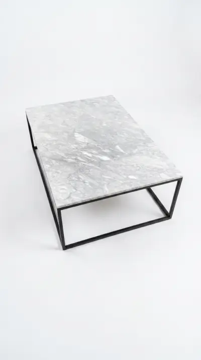 Mesa de centro de mármol con estructura metálica - miniatura 3