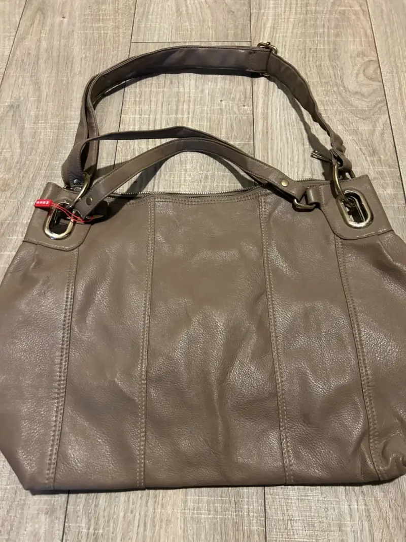 Bolso de eco  cuero marrón con asas resistentes - 2