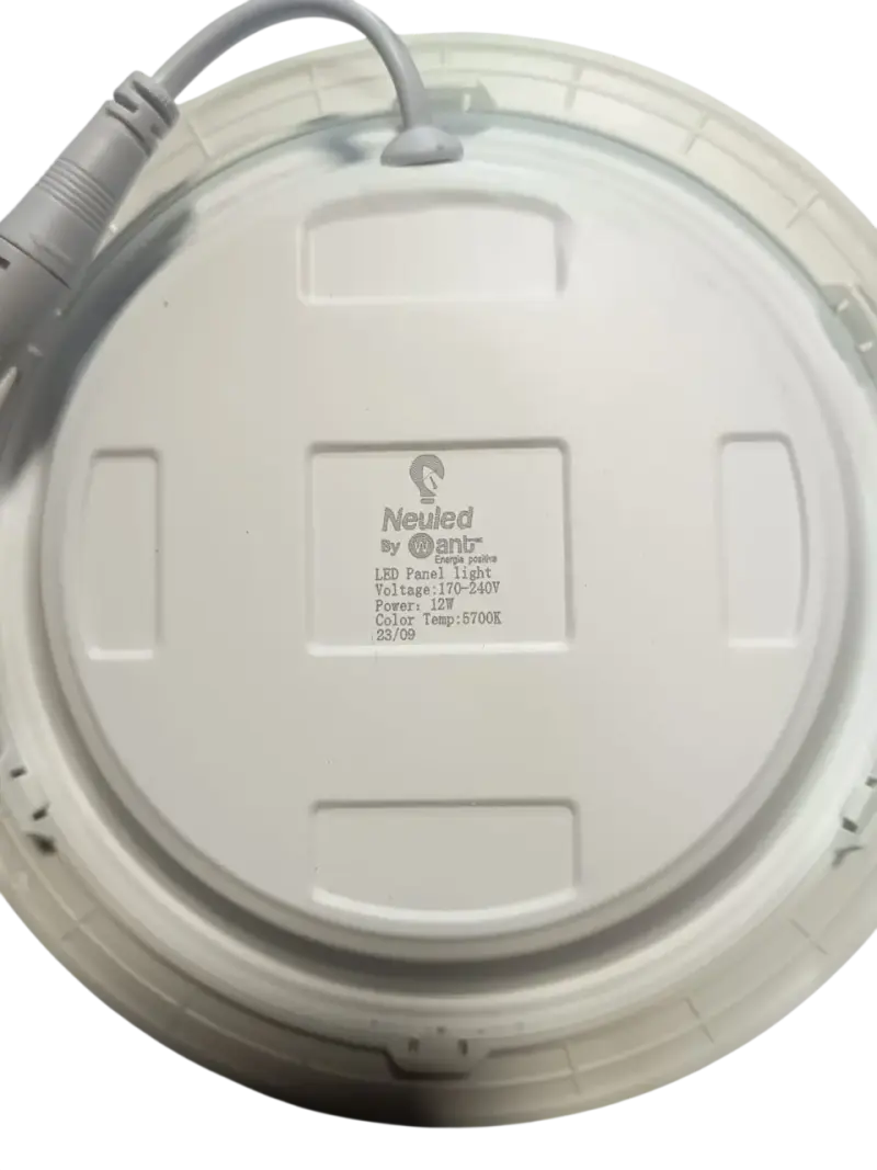 Pack 4 Panel Led Embutido Redondo 12w Fria - 6