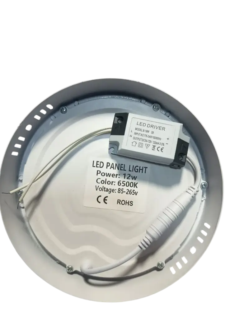 Pack 4 Panel Led Sobrepuesto Redondo 12w Luz Fria - 3