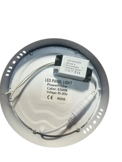 Pack 4 Panel Led Sobrepuesto Redondo 12w Luz Fria - miniatura 3