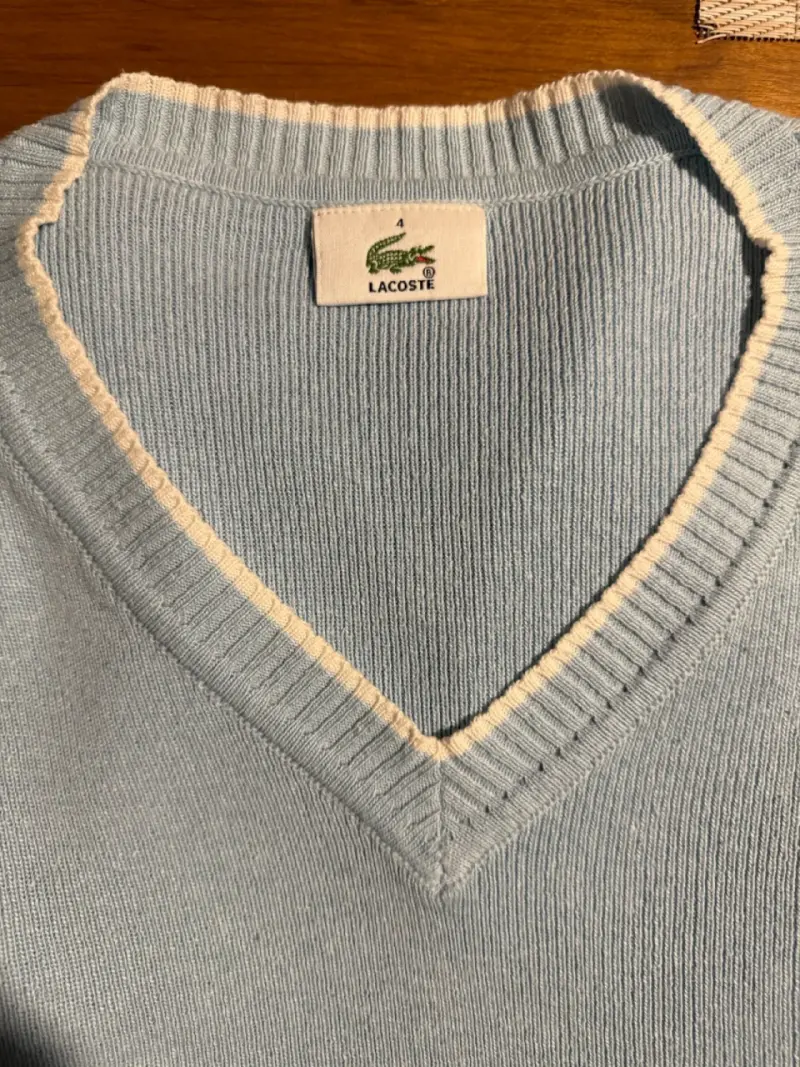Suéter Lacoste celeste de algodón - 3