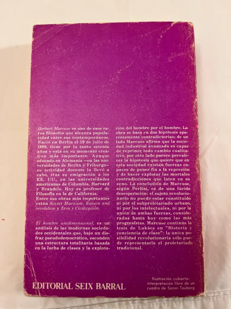 Libro 'El Hombre Unidimensional',Herbert Marcuse - 3