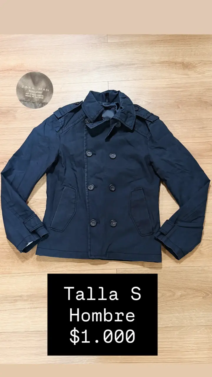 Chaqueta azul Zara Man talla S para hombre