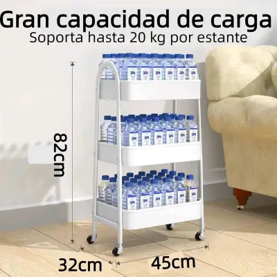 Carro organizador de 3 niveles con ruedas - miniatura 1