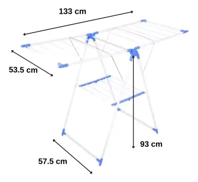 Tendedero plegable de metal para ropa - miniatura 2