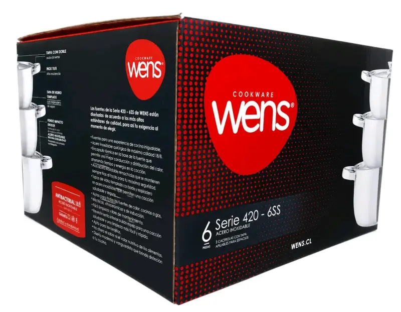 Set de Batería de Cocina Wens 6 Piezas Acero Inoxidable - 4