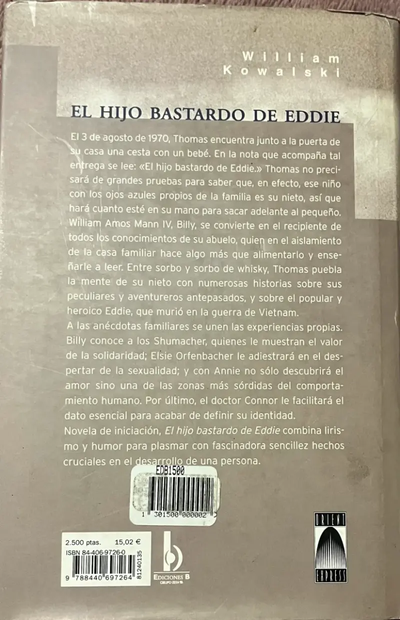Libro 'El Hijo Bastardo de Eddie' de William Kowalski - 2