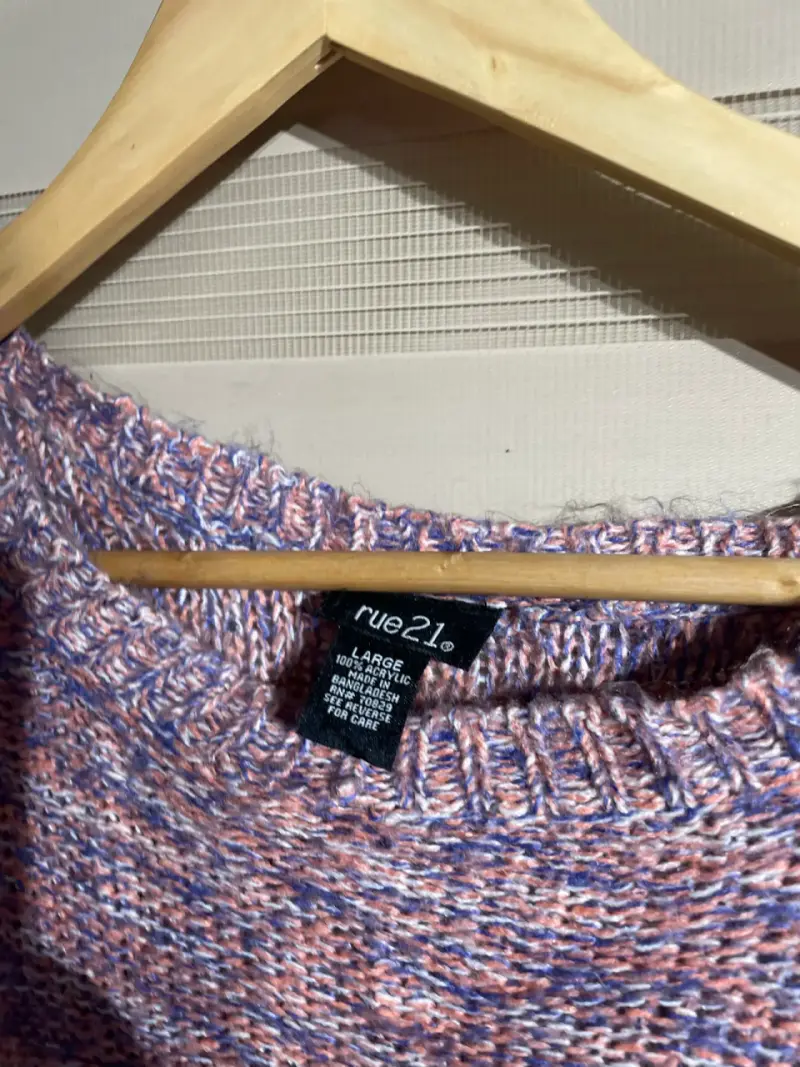 Suéter de punto tricolor para mujer - 2