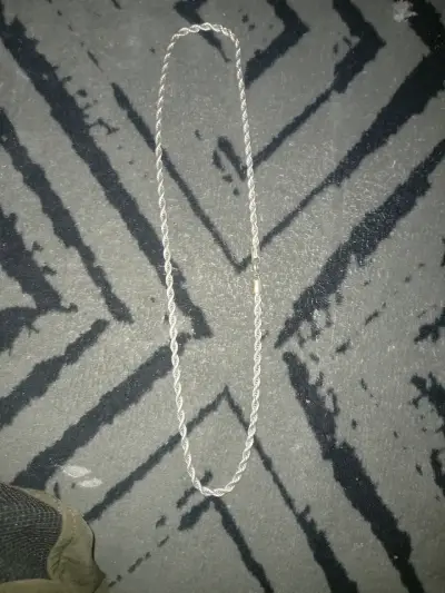 Cadena de plata trenzada elegante combersable - miniatura 1