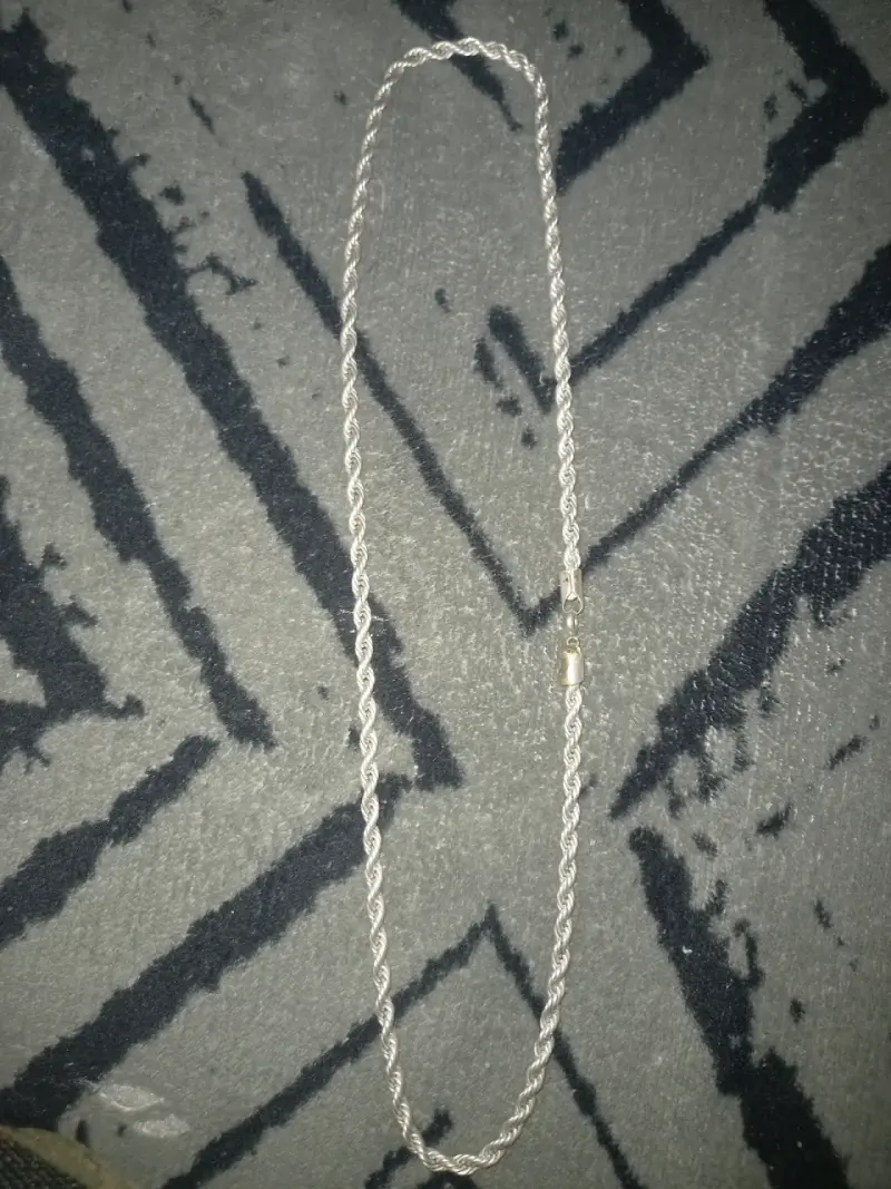 Cadena de plata trenzada elegante combersable - 2