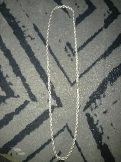 Cadena de plata trenzada elegante combersable - miniatura 2