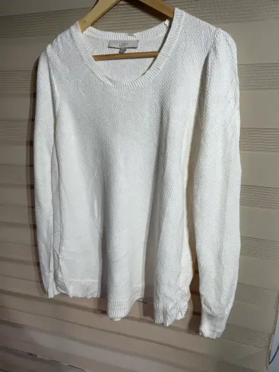 Suéter Blanco de Mujer Loft en Buen Estado - miniatura 2