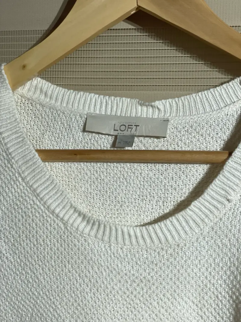 Suéter Blanco de Mujer Loft en Buen Estado - 3