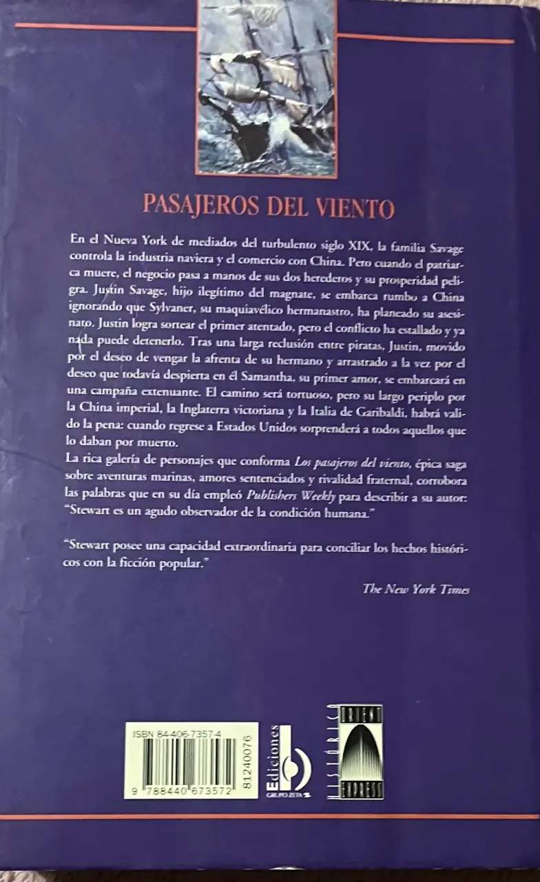 Libro 'Pasajeros del Viento' de Fred Mustard Stewart - 2