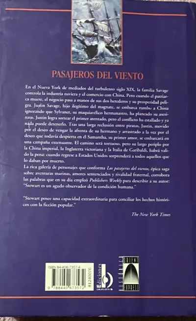 Libro 'Pasajeros del Viento' de Fred Mustard Stewart - miniatura 2