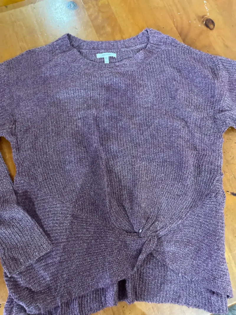 Suéter morado de punto para mujer - 2