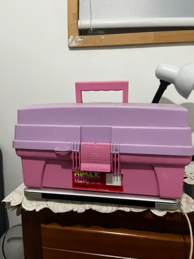 Caja organizadora de maquillaje Rimax Vanity rosa - miniatura 1