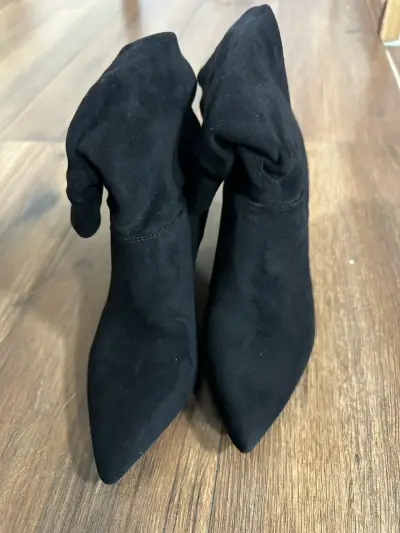 Botines de gamuza negros para mujer - miniatura 2
