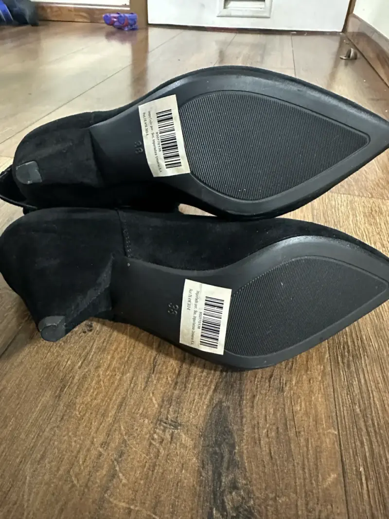 Botines de gamuza negros para mujer - 3