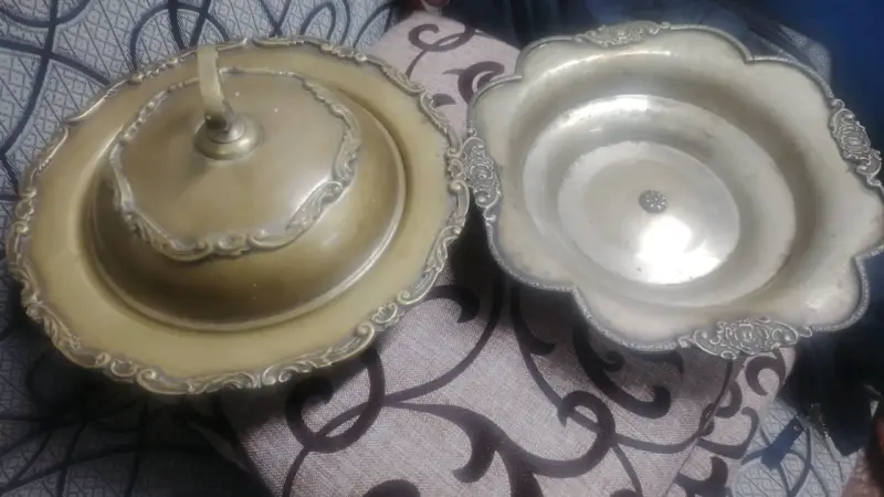 Juego de fuentes de plata  decorativas vintage - 1