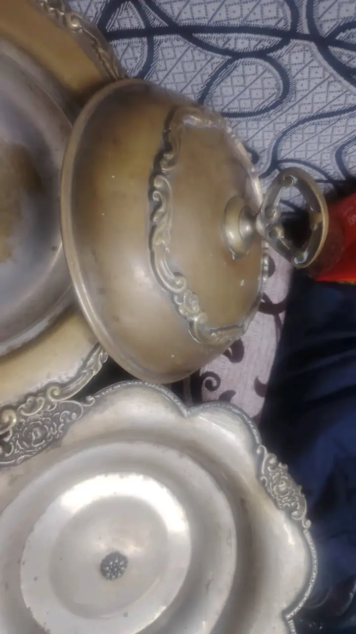 Juego de fuentes de plata  decorativas vintage - 2