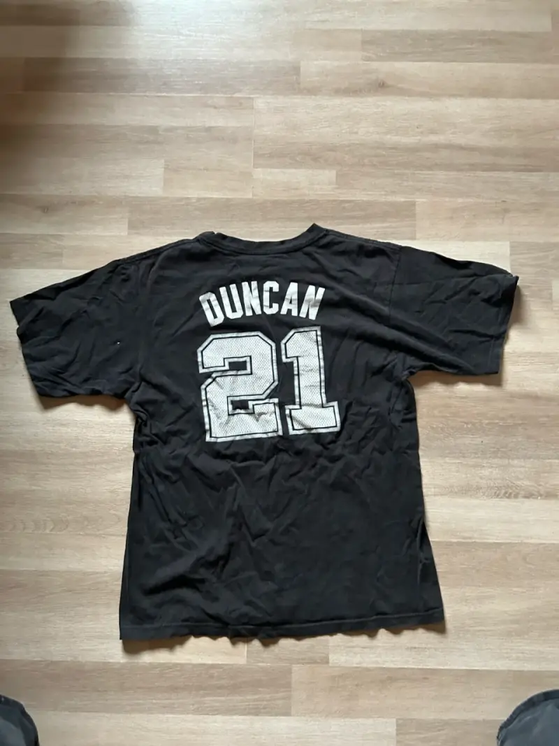 Polera NBA Spurs Tim Duncan Negra Adidas - 2