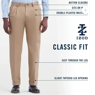 Pantalones Izod Classic Fit  Hombre - miniatura 1