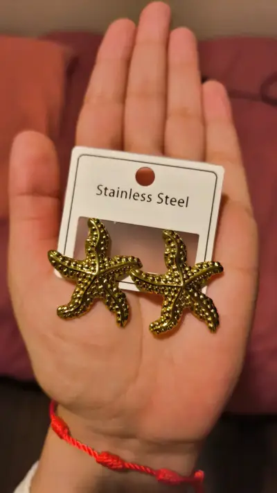 Aros de acero inoxidable en forma de estrella de mar - miniatura 1