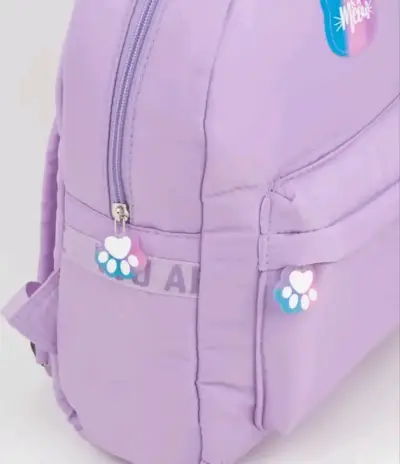 Hermosa Mochila Lila Gato - miniatura 2