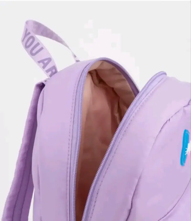 Hermosa Mochila Lila Gato - 3