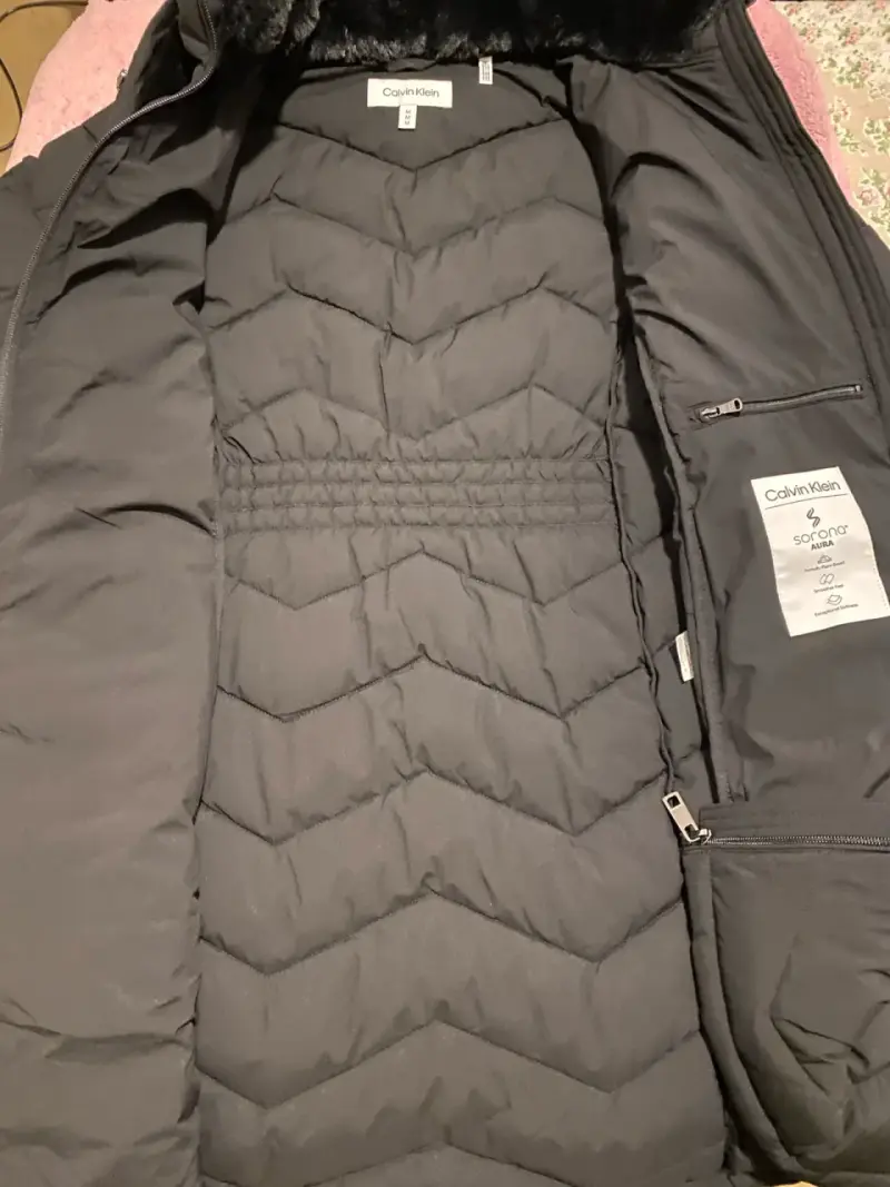 Parka/chaqueta larga calvin klein negra nueva - 6