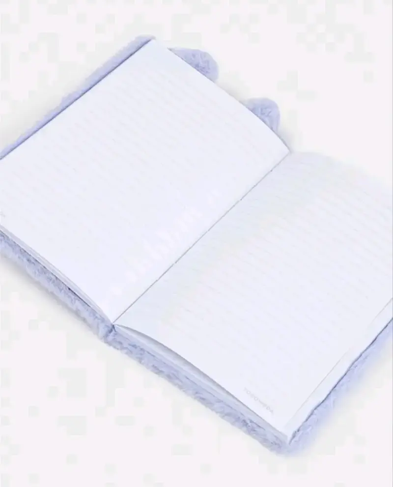 Libreta Cute de gato con corazón morado - 2