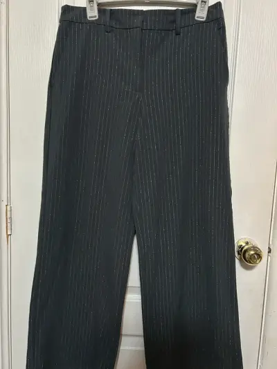 Pantalones de vestir a rayas para mujer - miniatura 1