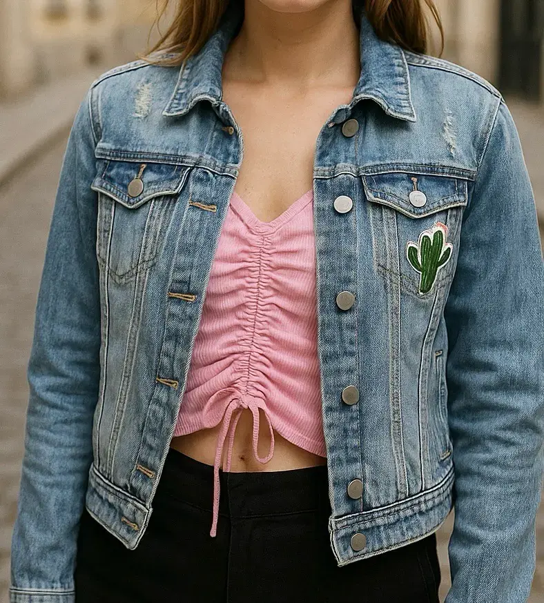 Chaqueta FOSTER M mezclilla con bordado floral - 2