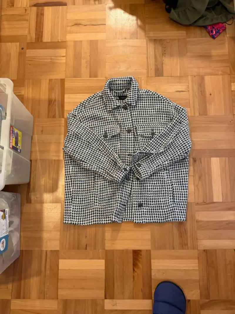 Chaqueta ZARA de cuadros para mujer  talla S ovees - 2
