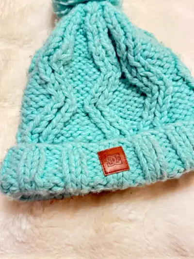 Gorro de lana DC Shoes turquesa con pompón - miniatura 2