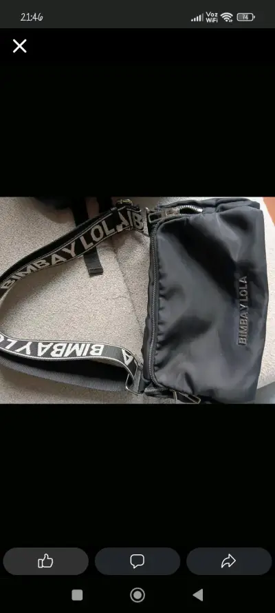 Bandolera negra Bimba y Lola con logo - miniatura 1