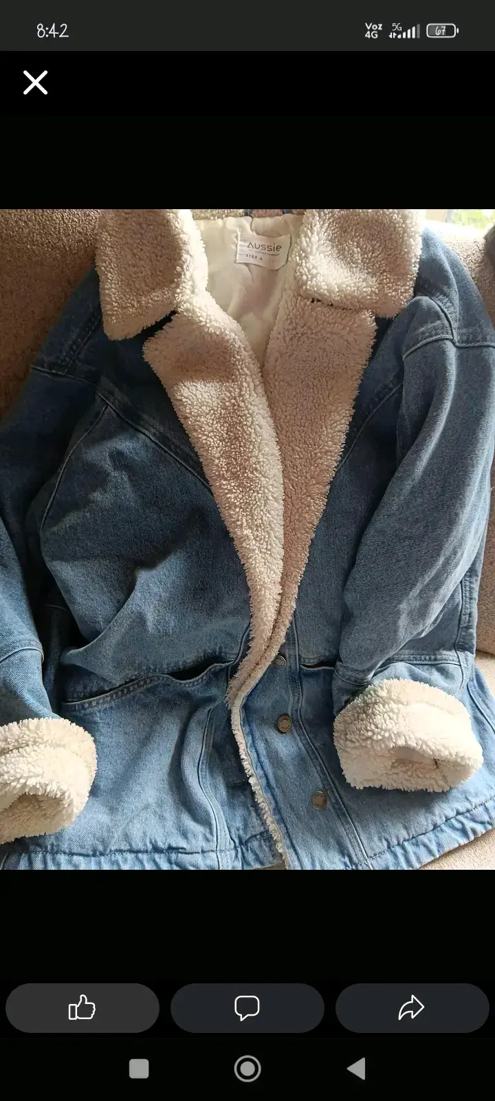 Chaqueta de mezclilla con forro de borrego
