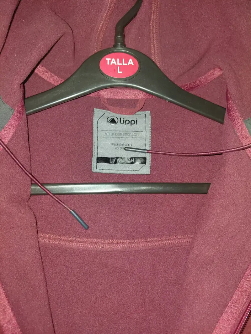 Chaqueta Lippi burdeos talla L con capucha - 2