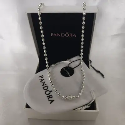 Collar de plata Pandora con diseño de esferas - miniatura 1