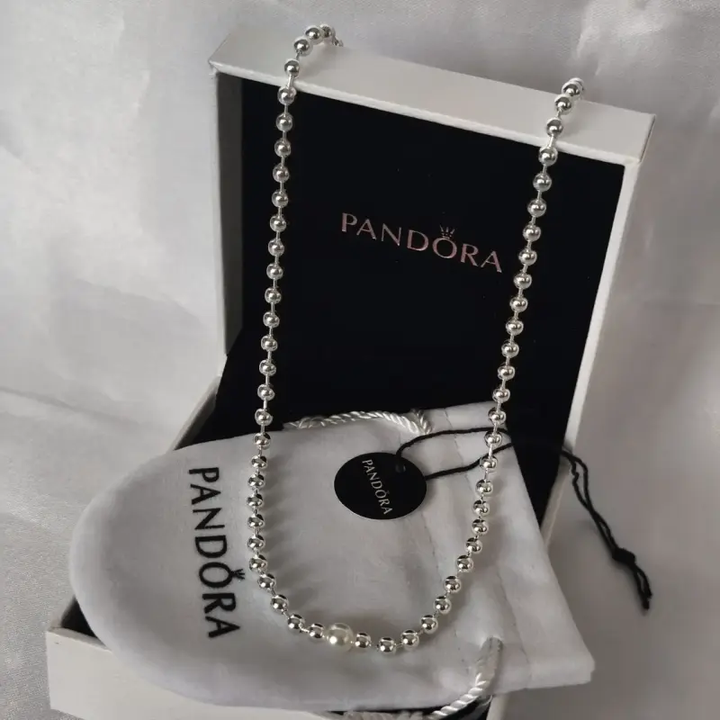 Collar de plata Pandora con diseño de esferas - 2
