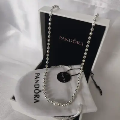Collar de plata Pandora con diseño de esferas - miniatura 3