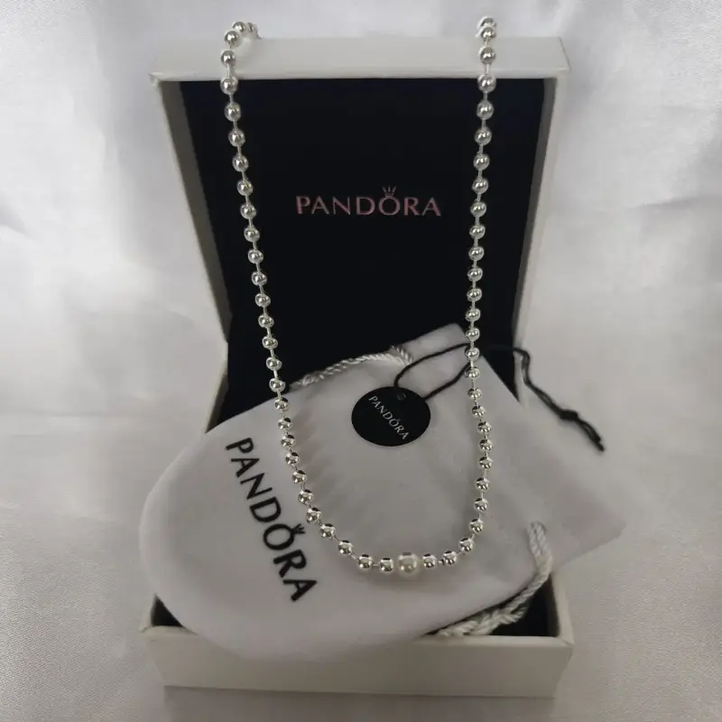 Collar de plata Pandora con diseño de esferas - 5