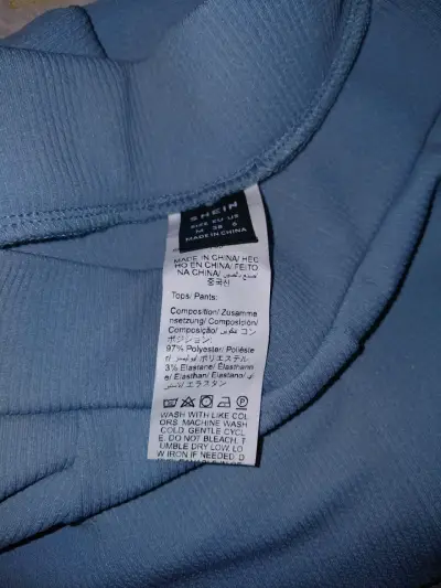 Pantalones cargo elasticado azul claro para mujer - miniatura 2