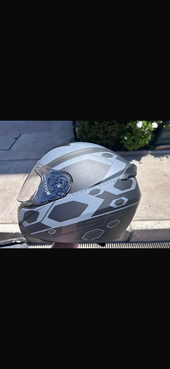 Casco de moto LS2 integral gris - 3
