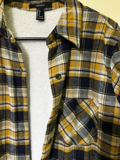 Camisa cuadrille con polar Forever 21 - miniatura 2